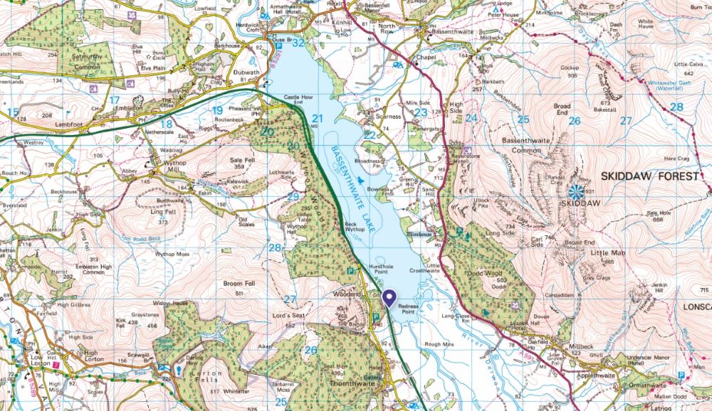footpaths around bassenthwaite map