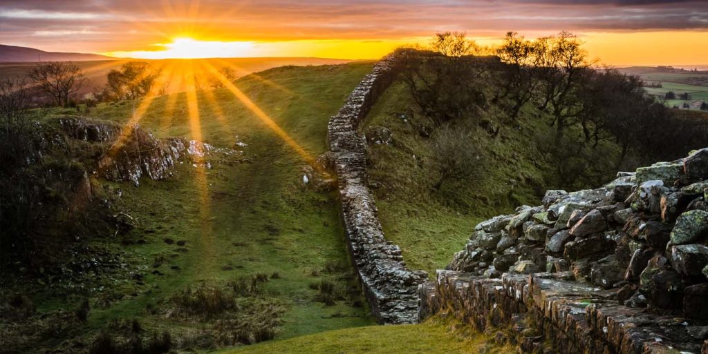 Hadrian's Wall Sunset Northumberland