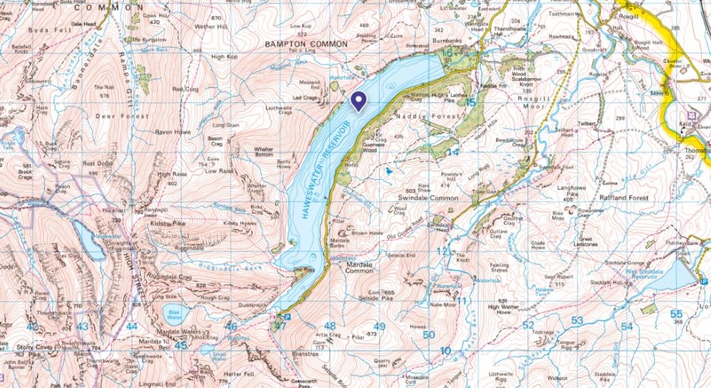 haweswater walking footpath map