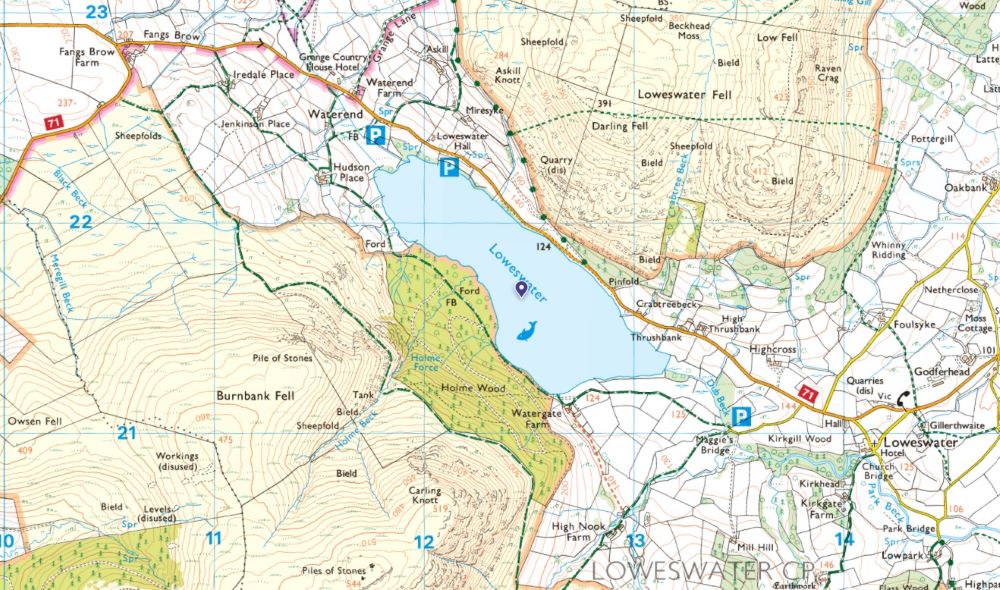 map of loweswater footpaths