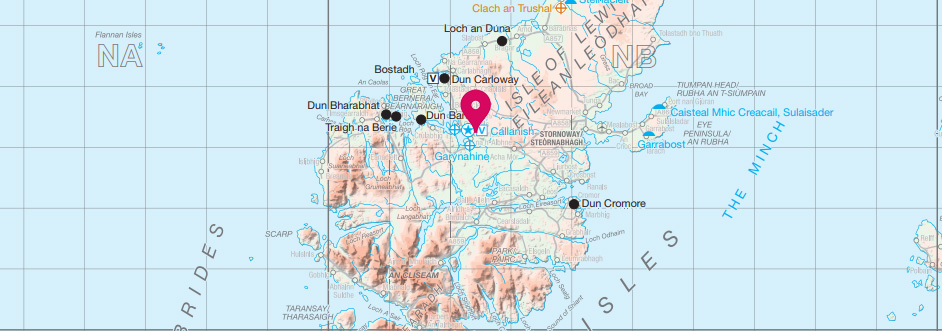 Ancient Britain Map - Callanish Stones