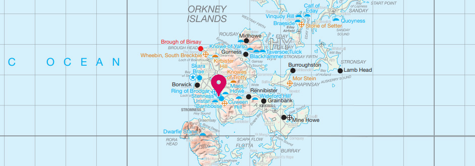Ancient Britain Map - Stones of Stenness