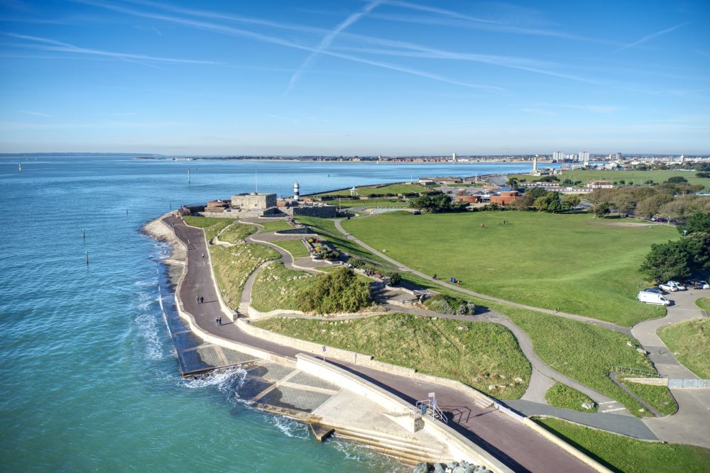 Aerial view of Southsea Castle Portsmouth
