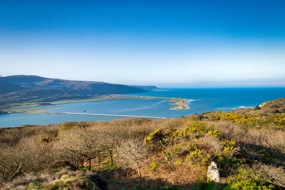 Barmouth Panorama Walk view of the bridge