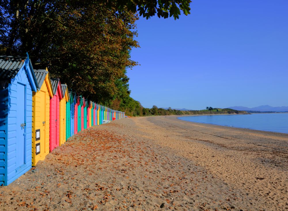 Beach huts at Llanbedrog beach