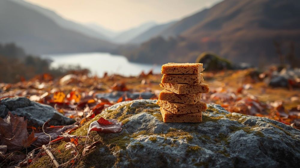 flapjack on a rock in lake district