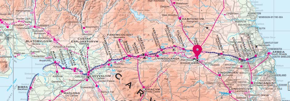 Roman Britain Map - Corbridge Roman Town