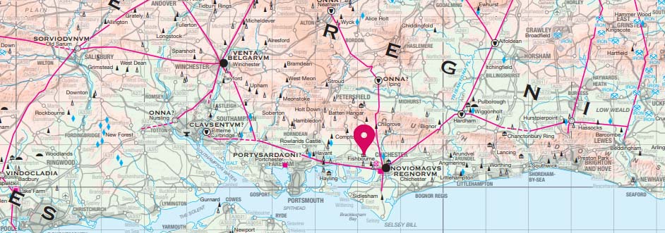 Roman Britain Map - Fishbourne Palace