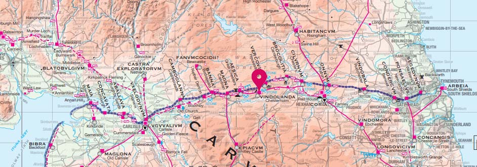 Roman Britain Map - Vindolanda