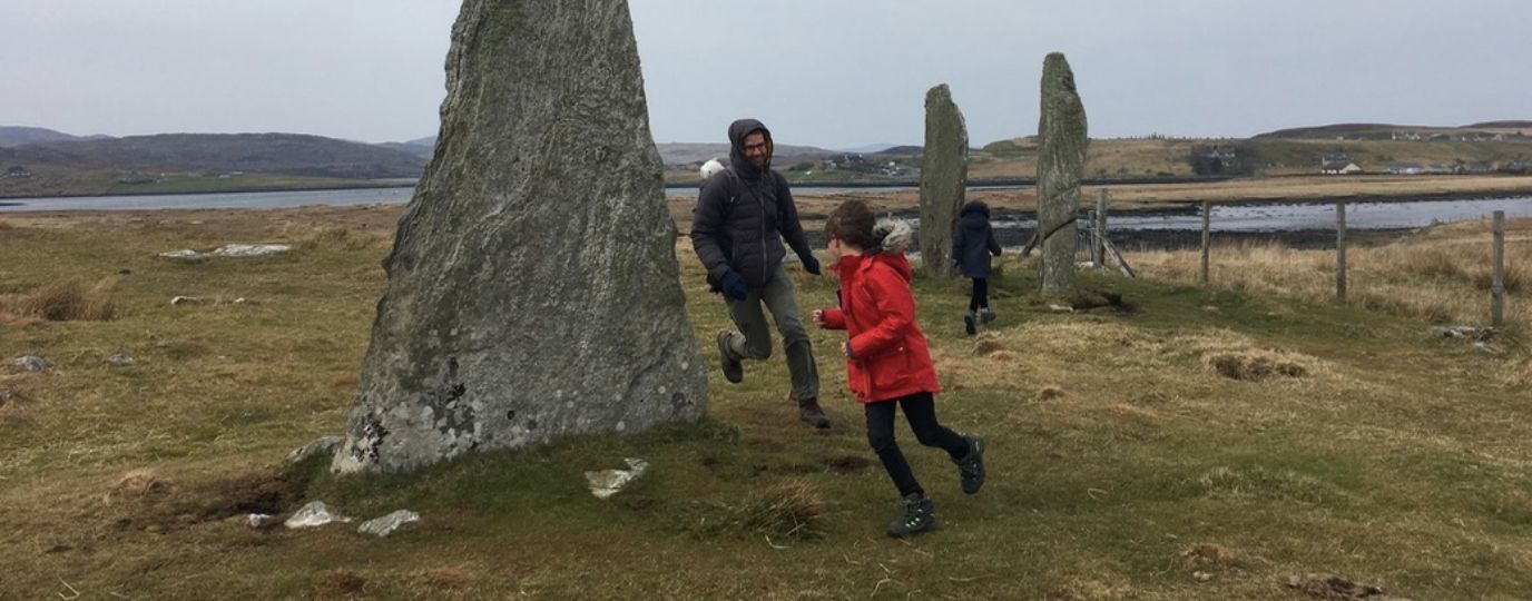 Stone lands running around a stone