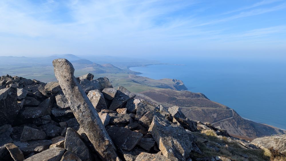 view from the top of Yr Eifl