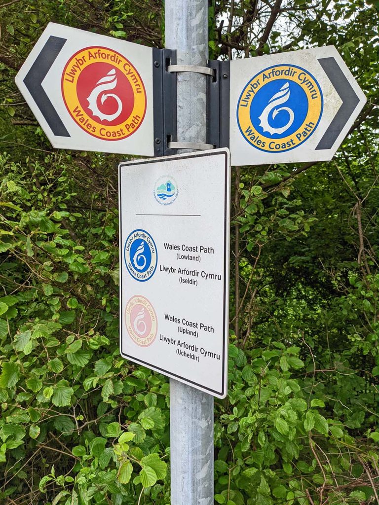 wales coast path sign post