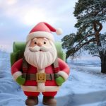 father christmas on a hike