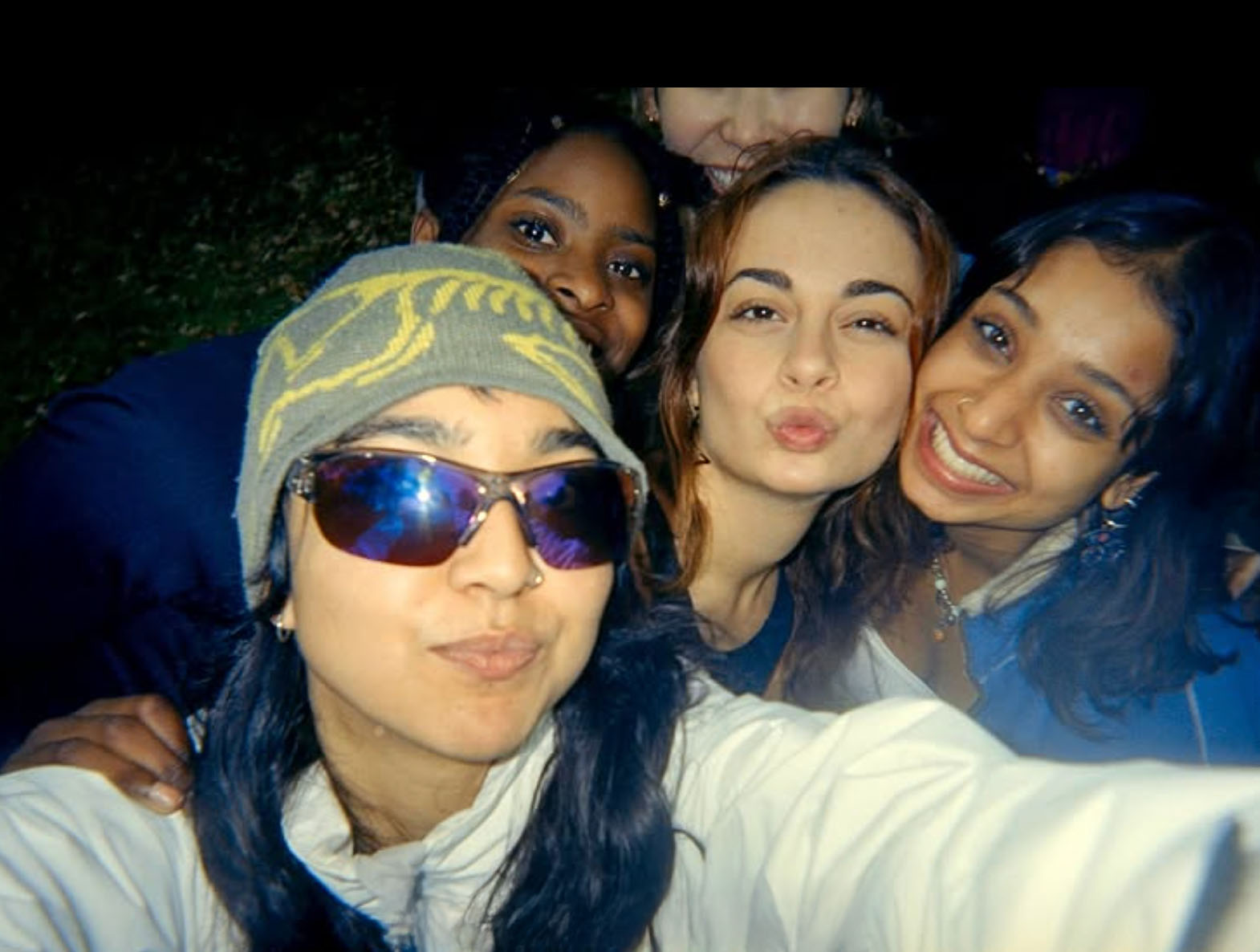 Three woman taking a selfie