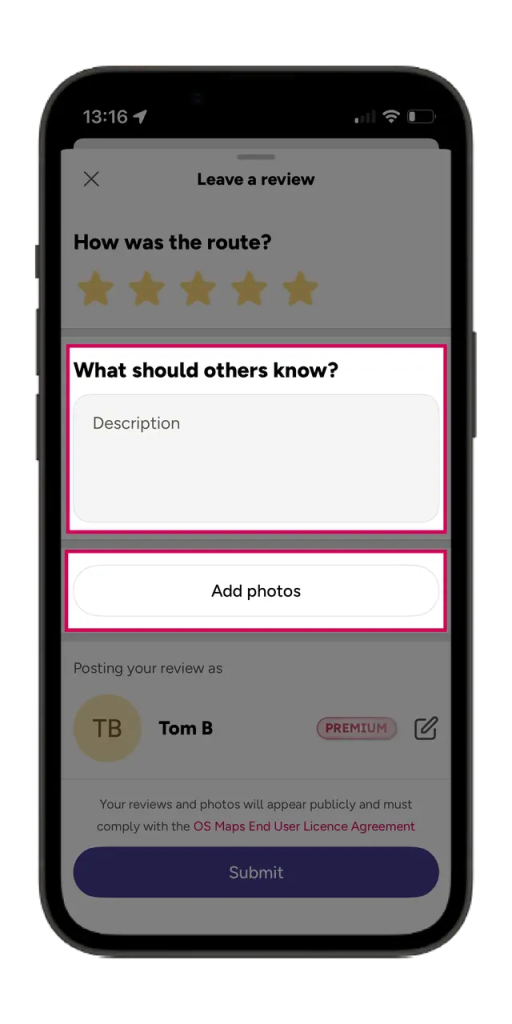 os maps route review