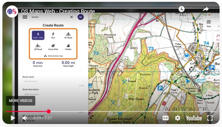 os maps route creation video
