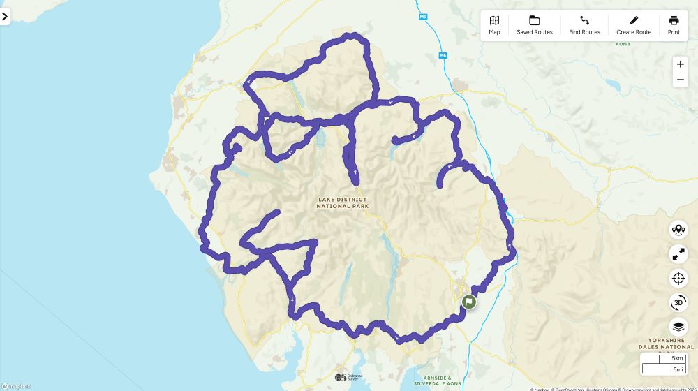 OS maps Lake District