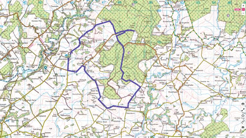 Warwicksland Circle Route map