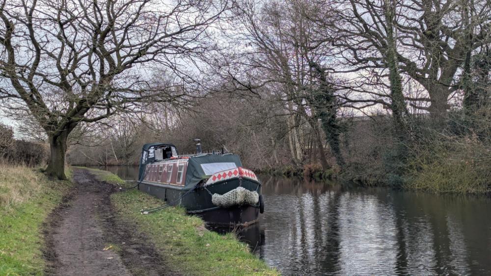 canal boat and tow path
