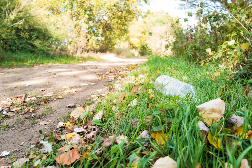 rubbish on a footpath