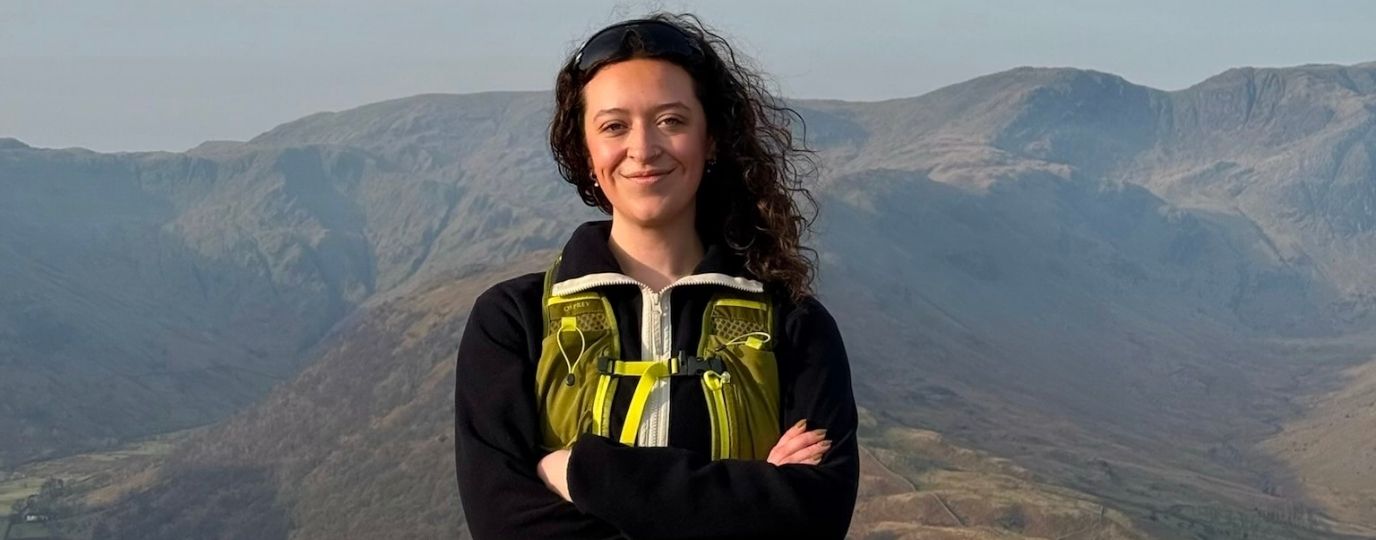 Breesha Wright on a mountain