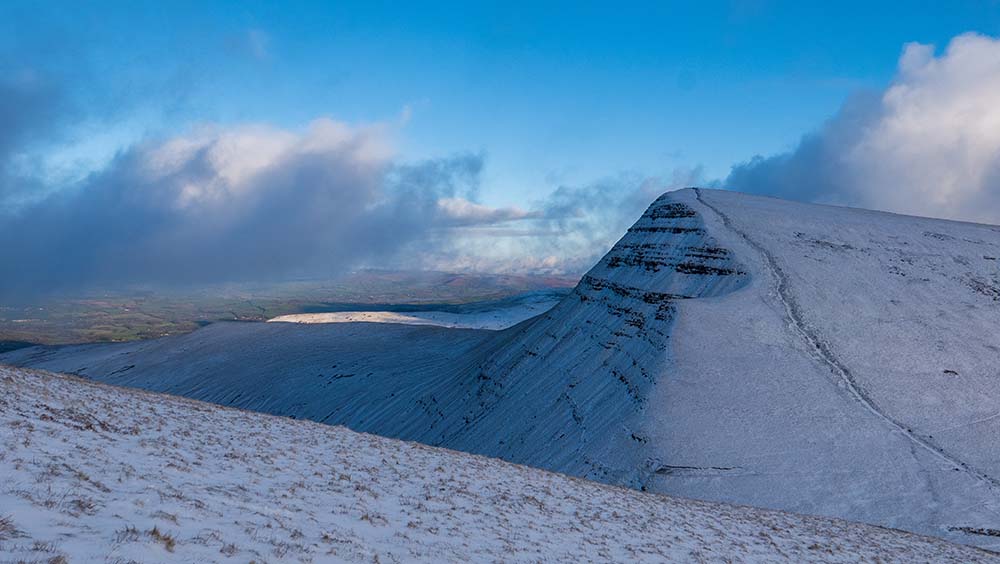Julia hiking up Cader Idris