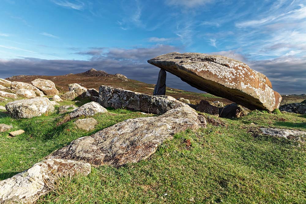 Coetan Arthur dolmen, ancient burial site near St Davids Head