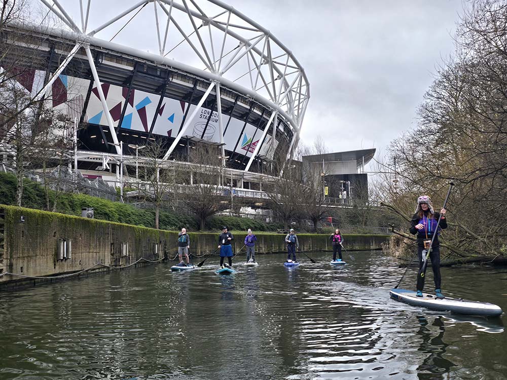 East London Paddleboarding-london stadium