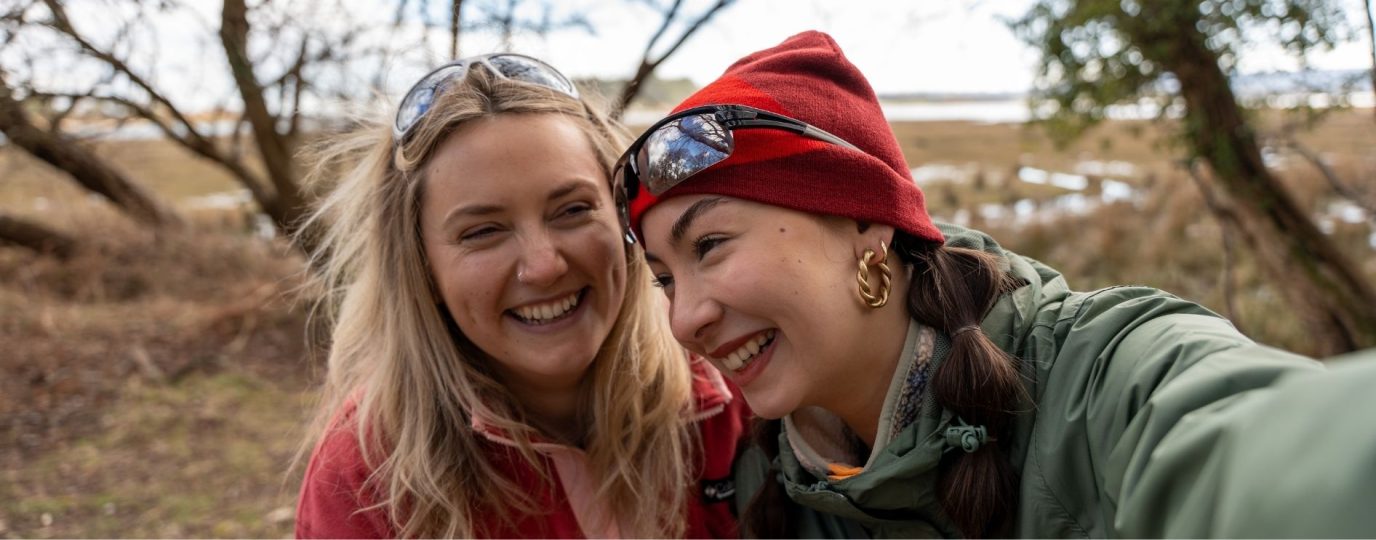 Social Health Hero Image - Two girls laughing
