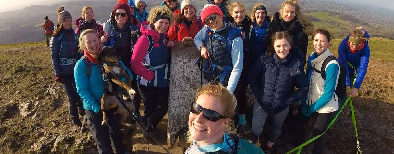 Sal Thornton and group with trig pillar