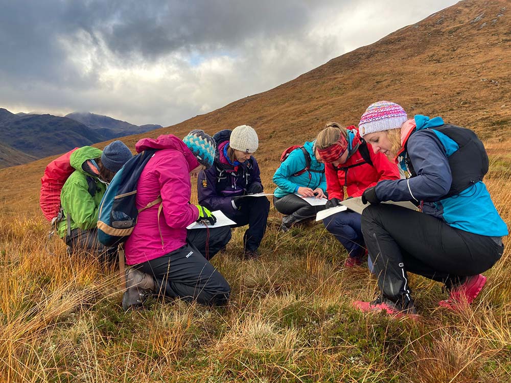 women navigating with maps and compass