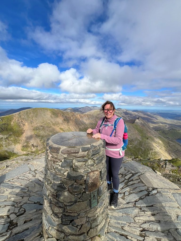 Sally hiking