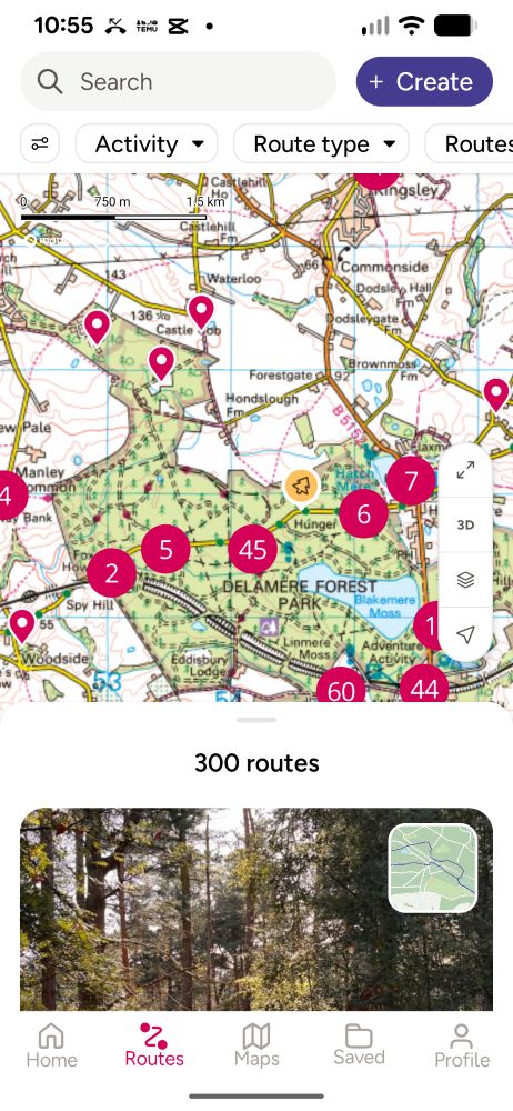 route finder on os maps