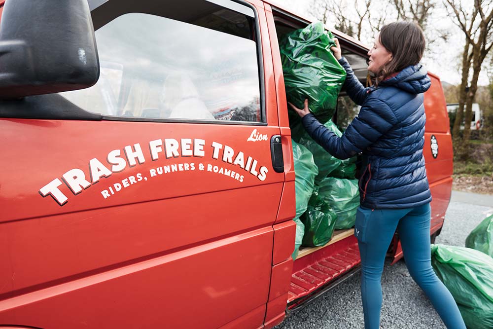 trash free trails collecting rubbish
