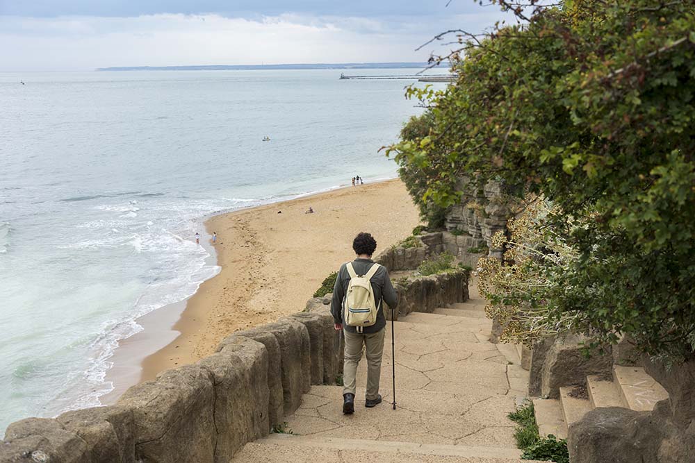 steps along the coast path
