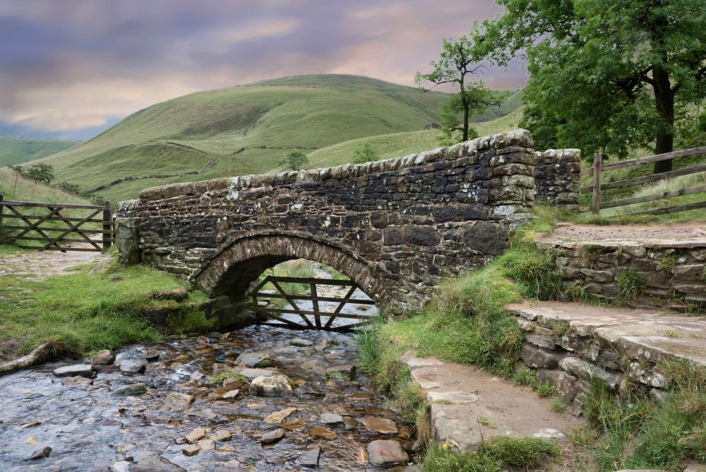 Footbridge at the foot of Jacob's Ladder on the Pennine Way