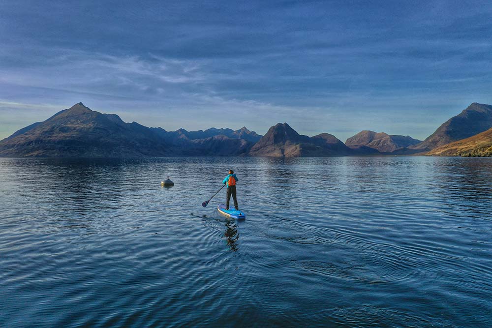 paddleboarding on elgol skye