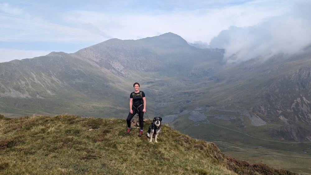 Hilary on Yr Aran