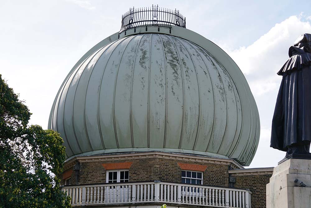 A telescope tower at the old Royal Observatory at Herstmonceux