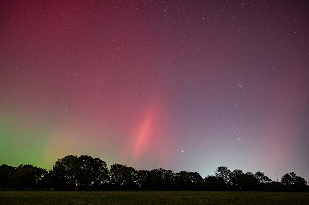 Aurora Borealis sighted near Stansted Airport in Essex