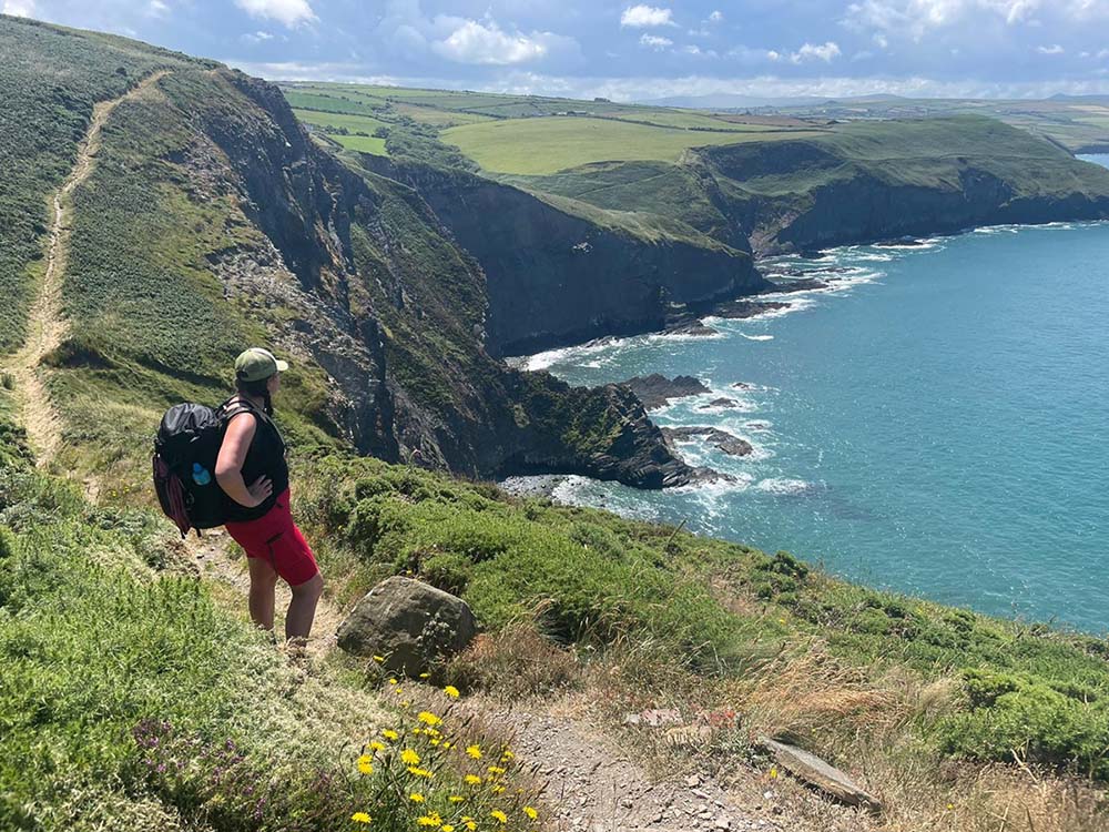 Enjoying a beautiful day on the Coast Path