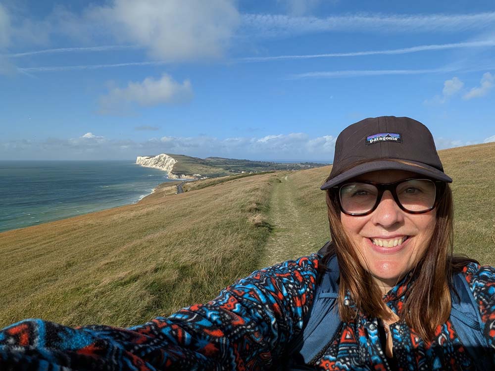 selfie of a woman on a walk